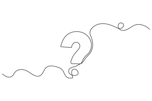 Continuous single line drawing of question mark design vector