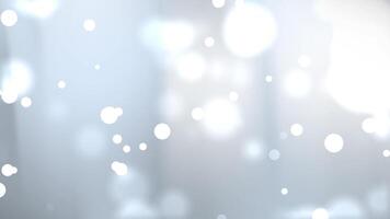 Bokeh grau Hintergrund mit aus von Fokus Weiß Kreise zum verträumt Textur geeignet zum Design Projekte brauchen weich, abstrakt Kulissen. video