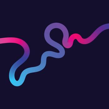 Abstract gradient line art, modern design element on dark background for projects vector