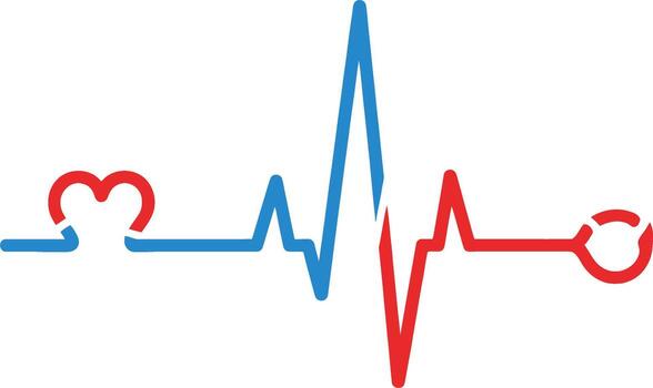 ECG Heartbeat Line Icon for Medical Monitoring and Health Concept vector
