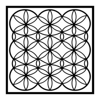 geométrico circulo modelo cuadrado panel decorativo diseño vector