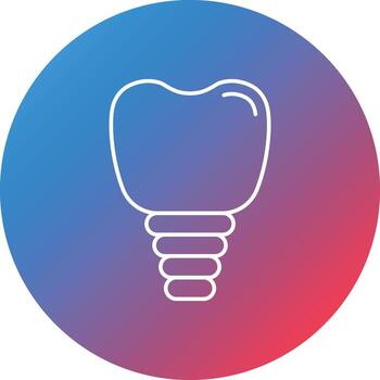 diente implante icono imagen. lata además ser usado para web aplicaciones, móvil aplicaciones y impresión medios de comunicación. vector