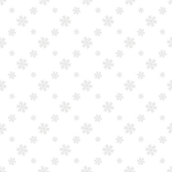 Seamless pattern with silver snowflakes. Christmas abstract geometric snowflake background on a white background. Design for wrapping paper, fabric, and home decor. vector