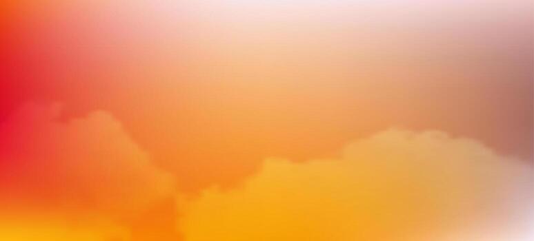 Modern orange and green gradient backgrounds with clouds. Header banner. Bright abstract presentation backdrop illustration vector