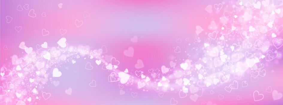 A pink background with heart flares that emit sharp light rays, sparkles, and a dynamic glow. Ideal for modern romantic designs, tech-themed Valentine s Day projects, or adding a contemporary touch to love-themed backgrounds. vector