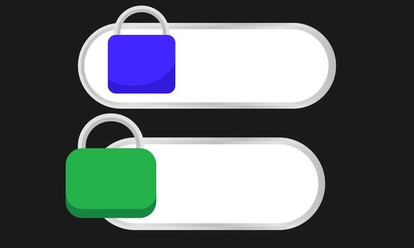 Secure Padlock Icons For Website Data Protection And Privacy Interface Toggle vector