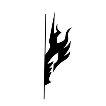 Set of mysterious black spirit and flame silhouettes with sharp, dynamic designs. Ideal for dark fantasy, gaming, tattoo, and powerful abstract graphic projects. vector