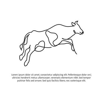 vaca línea diseño. sencillo animal silueta decorativo elementos dibujado con uno continuo línea. vector