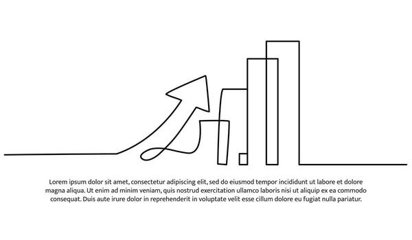 Continuous line design of arrow. One line decorative elements drawn vector