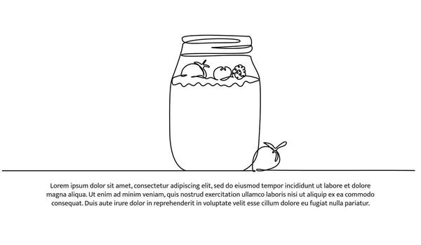 fresa zalamero uno continuo línea diseño. restaurante bebida menú diseño concepto. decorativo elementos dibujado en un blanco antecedentes. vector