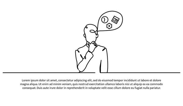 continuo línea diseño de inteligente planificador. decorativo elementos dibujado en un blanco antecedentes. vector