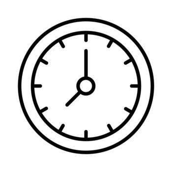Simple Clock Icon for Schedule, Appointment, and Time Management, Clean Outline Design vector