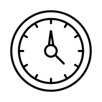 Time Management Icon for Scheduling and Appointments, Clean Bold Line Art Clock Symbol vector