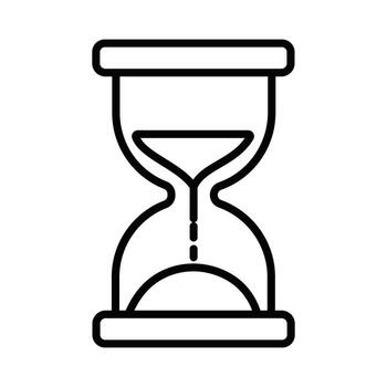 Outline Graphic Symbolizing Time Passing, Waiting, and Timer Functionality vector