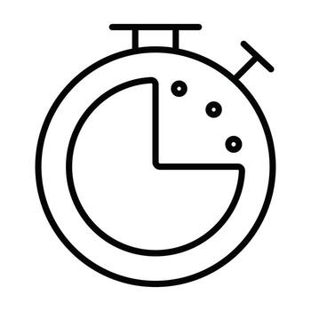 Outline Graphic Symbolizing Speed Test, Race Timing, and Performance Measurement vector