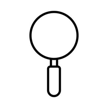 Outline Symbol for Search, Zoom, Find, and Investigation Functions vector