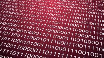 Intense Red Binary Code Digital Security System - Technology Background video