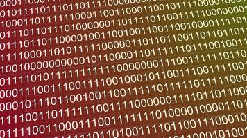 warm Orange binär Daten fließend Digital Hintergrund Animation video