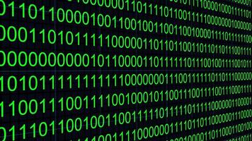classico buio verde matrice binario codice dati Schermo video