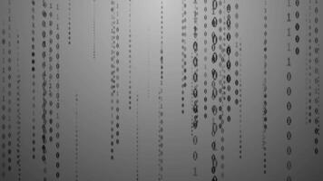 Licht grau Digital binär Code Daten Hintergrund video