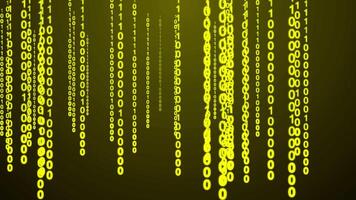 raggiante giallo d'oro binario codice dati ruscello video