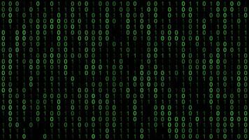 Digital Matrix Style Binary Code Rain Technology Background video