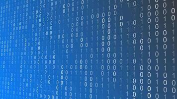 foncé bleu Profond binaire code numérique courant Contexte video