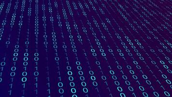 Profond indigo bleu binaire code crypté Les données Contexte video