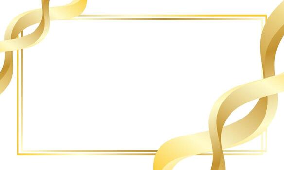 Gold frame with wavy corners is suitable for certificate design vector