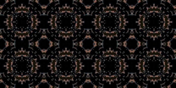 modelo tela, monocromo repitiendo modelo con estilizado lóbulo formas sin costura textil impresión con pluma motivos sin costura digital tapiz cuadrícula en oscuro tonos vector