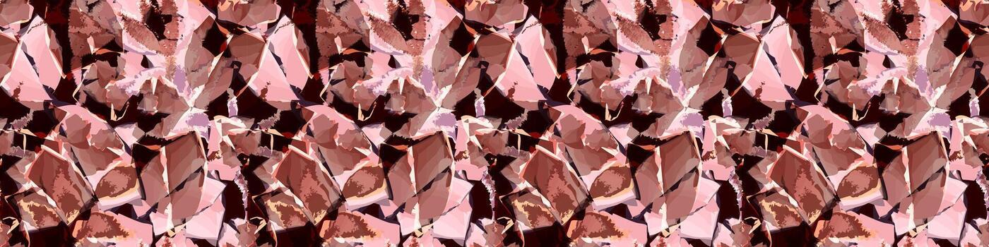 Abstract seamless Geometric Pattern in Ruby and Mauve Tones. Dark Polygonal Mosaic Background Seamless Tile . Seamless Textured Digital Art Wallpaper in Brown and Pink vector