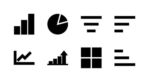 Versatile Data Management Solid Icon Set Perfect for Professional Reporting Tools vector