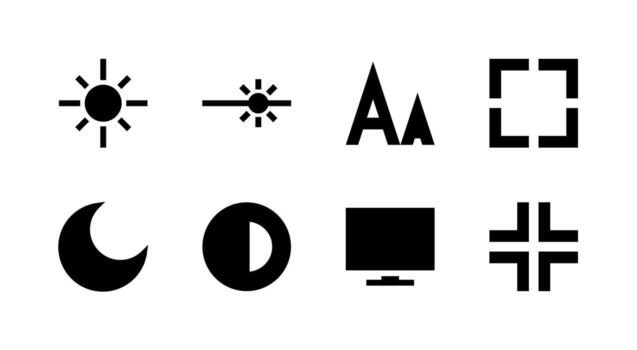 Display and Themes Solid Icon Set for Interface and Design vector