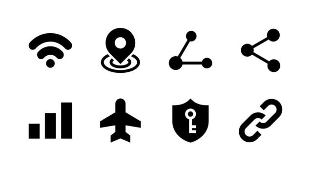 Ultimate WiFi Network Solid Icon Set High Quality for Modern Mobile Platforms vector