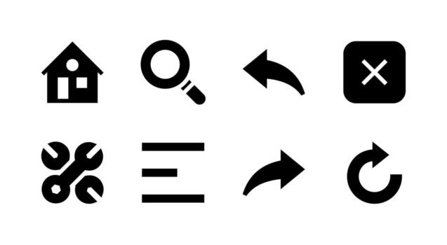 profesional interfaz controlar icono conjunto esencial para digital productos vector