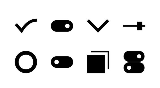 Versatile Form Element Solid Icon Set Perfect for Professional Web Design vector
