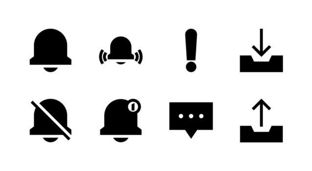 Complete Message System Solid Icon Set Premium Quality for Dashboard Design vector