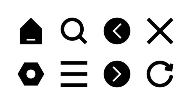 último ui controlar sólido icono conjunto alto calidad para profesional aplicaciones vector