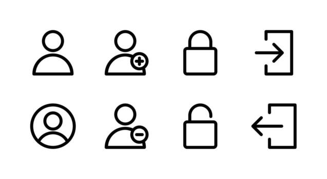 Ultimate User Control Line Icon Set High Quality for Modern Web Applications vector