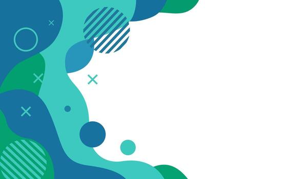 Abstract Fluid Design with Geometric Elements. vector