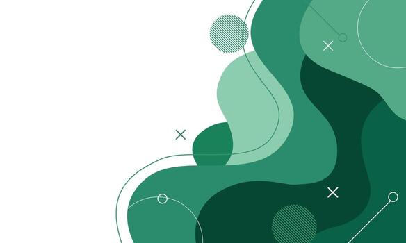 un verde y blanco antecedentes con un manojo de diferente formas vector