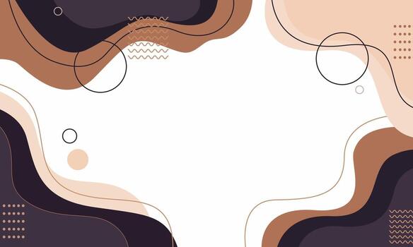 Abstract Fluid Shapes Background with Earth Tones. vector