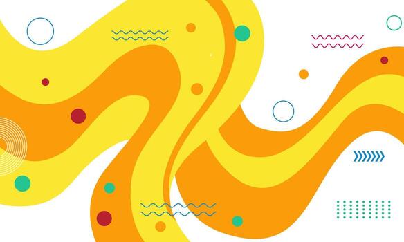 a colorful abstract background with waves and dots vector