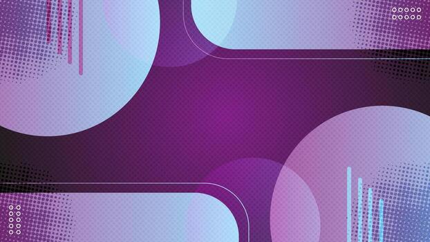 Abstract purple background with geometric shapes and halftone pattern vector