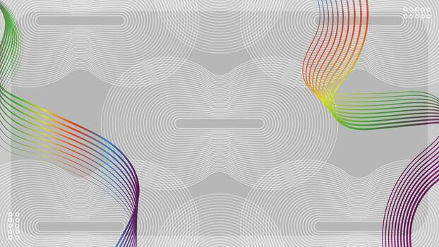 moderno degradado líneas olas ondular aislado en gris antecedentes sin costura dinámica futurista modelo. ilustración vector