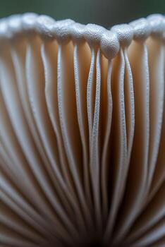 Close-up of Mushroom Gills photo