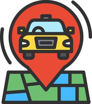 Map App-Based UI Graphic vector