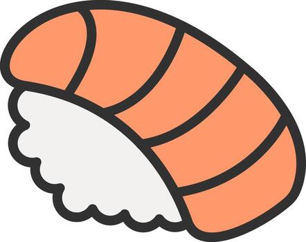 salmón Sushi mínimo ui elemento vector