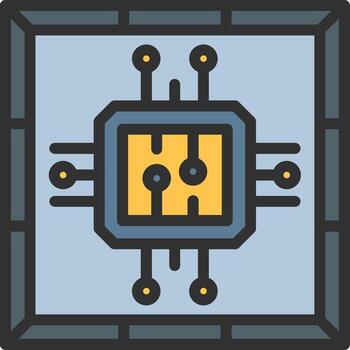 Microprocessor Sleek Visual Mark vector