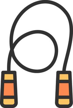 Jumping Rope Outlined Frame Object vector